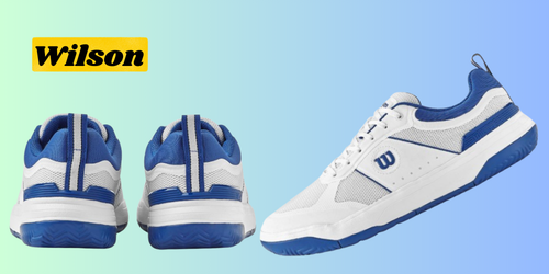 Wilson Pickle Pro men's pickleball shoes in white and blue color