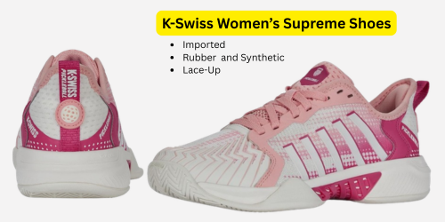K-Swiss women's supreme pickleball shoe review